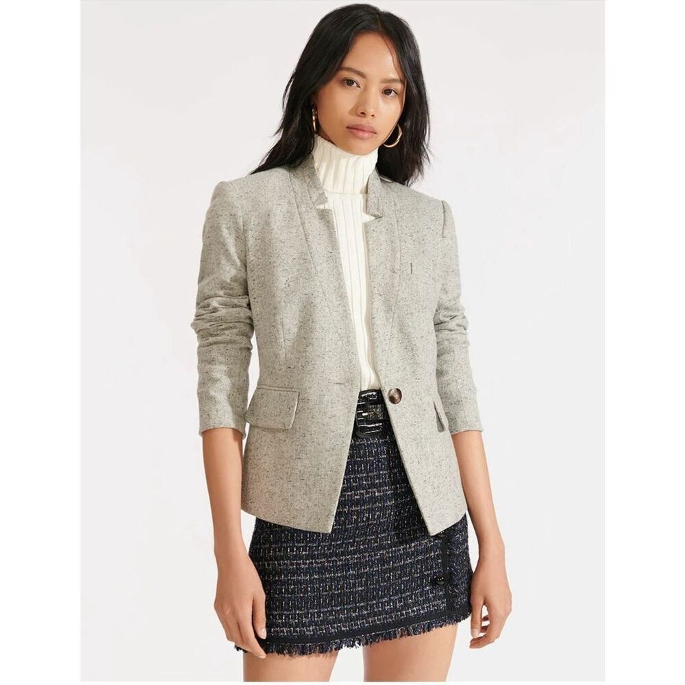 Veronica Beard Farley jacket marled gray blazer women's size 10 - Picture 2 of 6